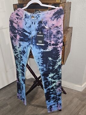 Kindred Slim Straight Tie Dye Denim Jeans Men’s NWT SupFlex Sz: 30,32,34,36,38